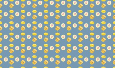 Farklı aksesuarlara sahip renkli arkaplan