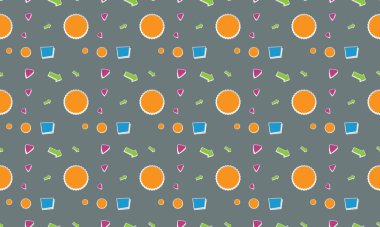 Farklı aksesuarlara sahip renkli arkaplan