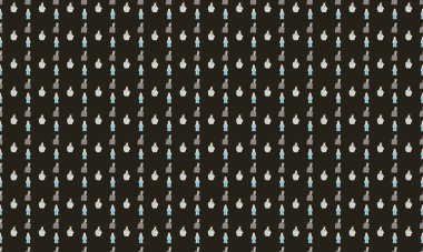 Farklı aksesuarlara sahip renkli arkaplan