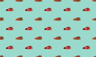 Farklı aksesuarlara sahip renkli arkaplan