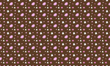 Farklı aksesuarlara sahip renkli arkaplan