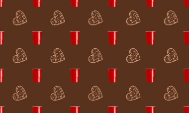 Farklı aksesuarlara sahip renkli arkaplan