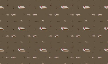 Farklı aksesuarlara sahip renkli arkaplan