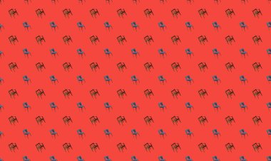 Farklı aksesuarlara sahip renkli arkaplan