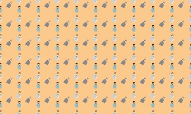 Farklı aksesuarlara sahip renkli arkaplan