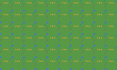 Farklı aksesuarlara sahip renkli arkaplan