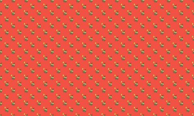 Farklı aksesuarlara sahip renkli arkaplan