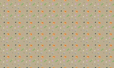 Farklı aksesuarlara sahip renkli arkaplan