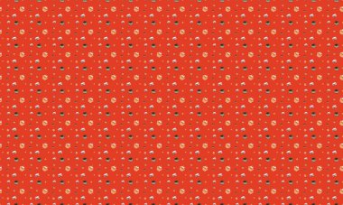 Farklı aksesuarlara sahip renkli arkaplan