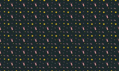 Farklı aksesuarlara sahip renkli arkaplan