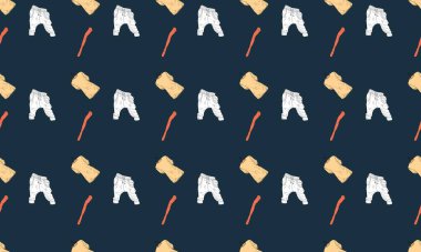 Farklı aksesuarlara sahip renkli arkaplan