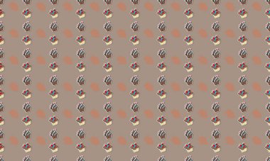 Farklı aksesuarlara sahip renkli arkaplan