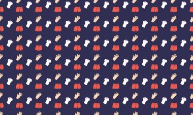 Farklı aksesuarlara sahip renkli arkaplan