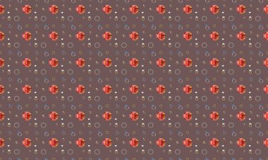 Farklı aksesuarlara sahip renkli arkaplan