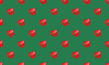 Farklı aksesuarlara sahip renkli arkaplan