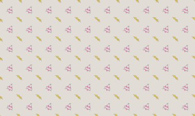 Farklı aksesuarlara sahip renkli arkaplan