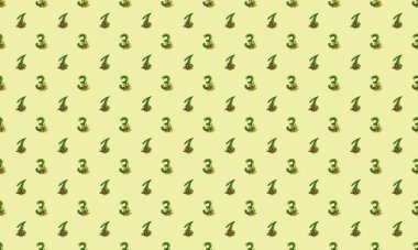 Farklı aksesuarlara sahip renkli arkaplan