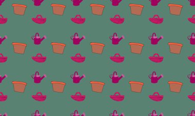 Farklı aksesuarlara sahip renkli arkaplan