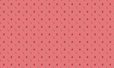 Farklı aksesuarlara sahip renkli arkaplan