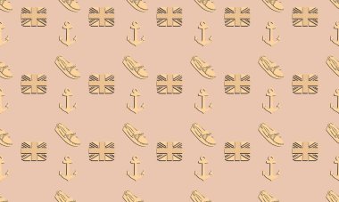 Farklı aksesuarlara sahip renkli arkaplan