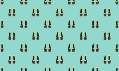 Farklı aksesuarlara sahip renkli arkaplan