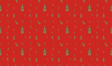 Farklı aksesuarlara sahip renkli arkaplan