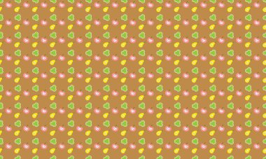 Farklı aksesuarlara sahip renkli arkaplan