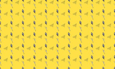 Farklı aksesuarlara sahip renkli arkaplan