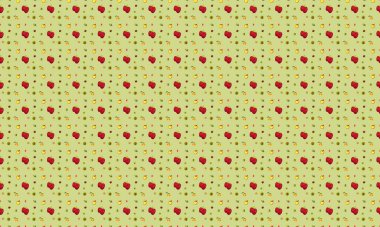 Farklı aksesuarlara sahip renkli arkaplan