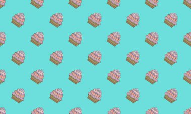 Farklı aksesuarlara sahip renkli arkaplan