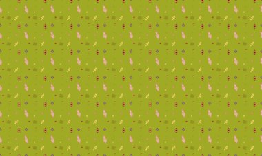 Farklı aksesuarlara sahip renkli arkaplan