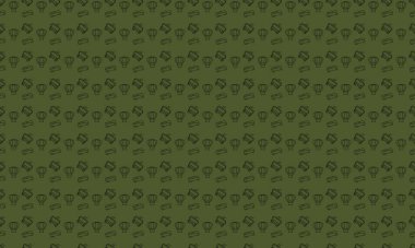 Farklı aksesuarlara sahip renkli arkaplan