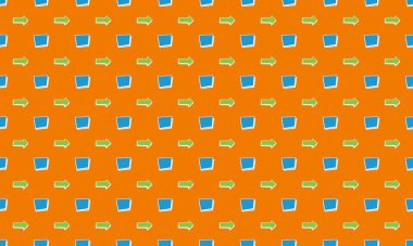 Farklı aksesuarlara sahip renkli arkaplan