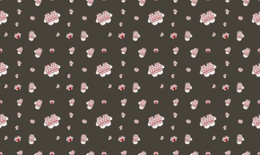 Farklı aksesuarlara sahip renkli arkaplan