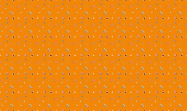 Farklı aksesuarlara sahip renkli arkaplan