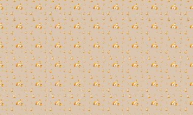 Farklı aksesuarlara sahip renkli arkaplan