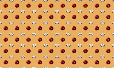 Farklı aksesuarlara sahip renkli arkaplan