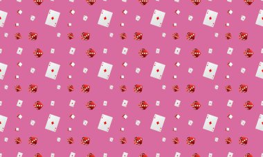 Farklı aksesuarlara sahip renkli arkaplan