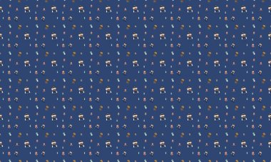 Farklı aksesuarlara sahip renkli arkaplan