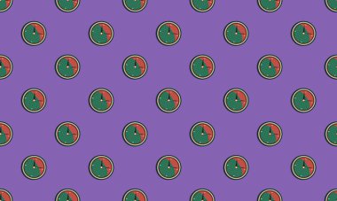 Farklı aksesuarlara sahip renkli arkaplan