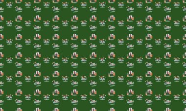 Farklı aksesuarlara sahip renkli arkaplan