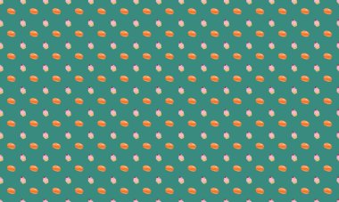 Farklı aksesuarlara sahip renkli arkaplan