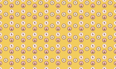 Farklı aksesuarlara sahip renkli arkaplan