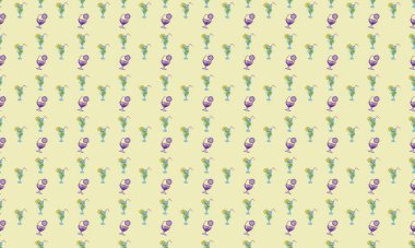 Farklı aksesuarlara sahip renkli arkaplan