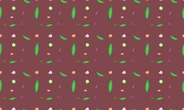 Farklı aksesuarlara sahip renkli arkaplan