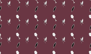 Farklı aksesuarlara sahip renkli arkaplan