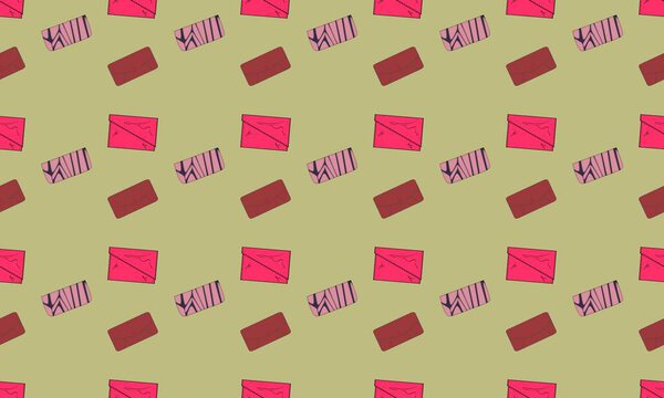 Цветной фон с различными аксессуарами