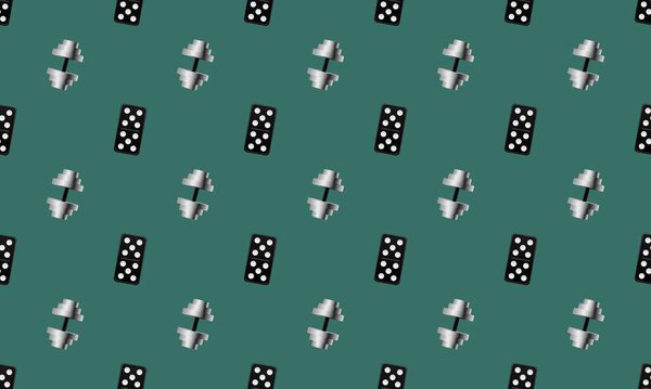 Цветной фон с различными аксессуарами