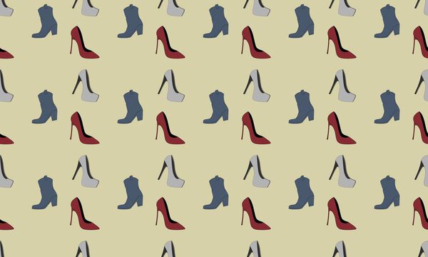 Цветной фон с различными аксессуарами