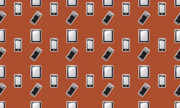 Colored background with different accessories